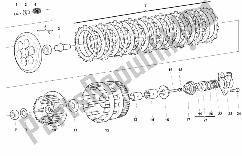 Toutes les pièces pour le Embrayage du Ducati Monster 600 Dark City 1999